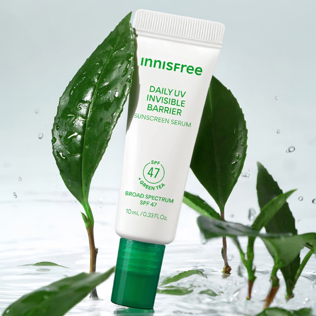 FREE Mini Green Tea Sunscreen Serum SPF 47 with any moisturizer purchase 