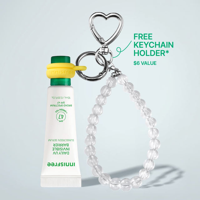 FREE Mini Green Tea Sunscreen Serum SPF 47 + FREE keychain holder with first 1000 orders with any moisturizer purchase 