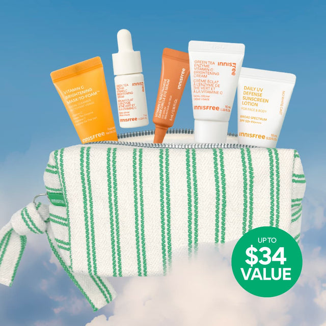 FREE Jet Set Glow Routine with orders $65+. Plus! Grab a FREE striped travel pouch with orders $85+