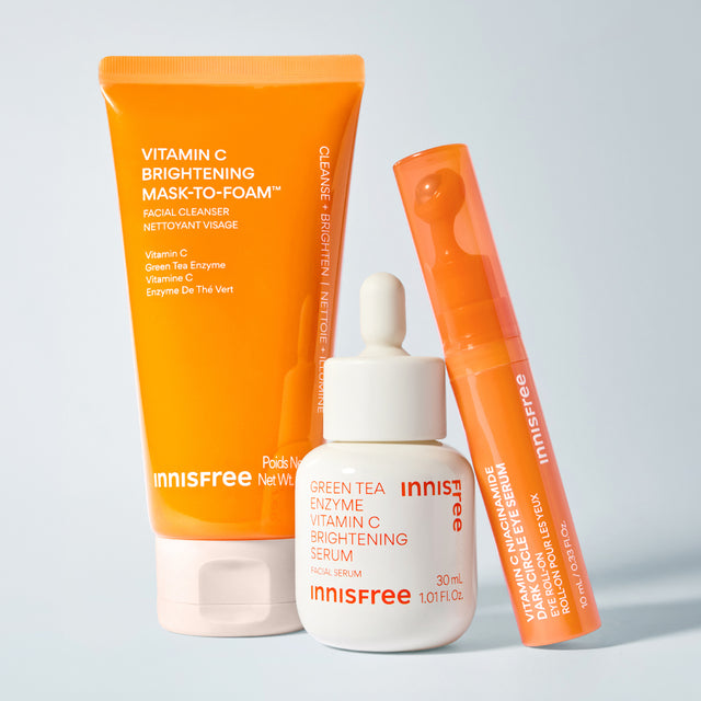 Vitamin C Collection ft. Vitamin C Brightening Mask-To-Foam™ Facial Cleanser banner, Vitamin C Serum, Vitamin C Eye Serum