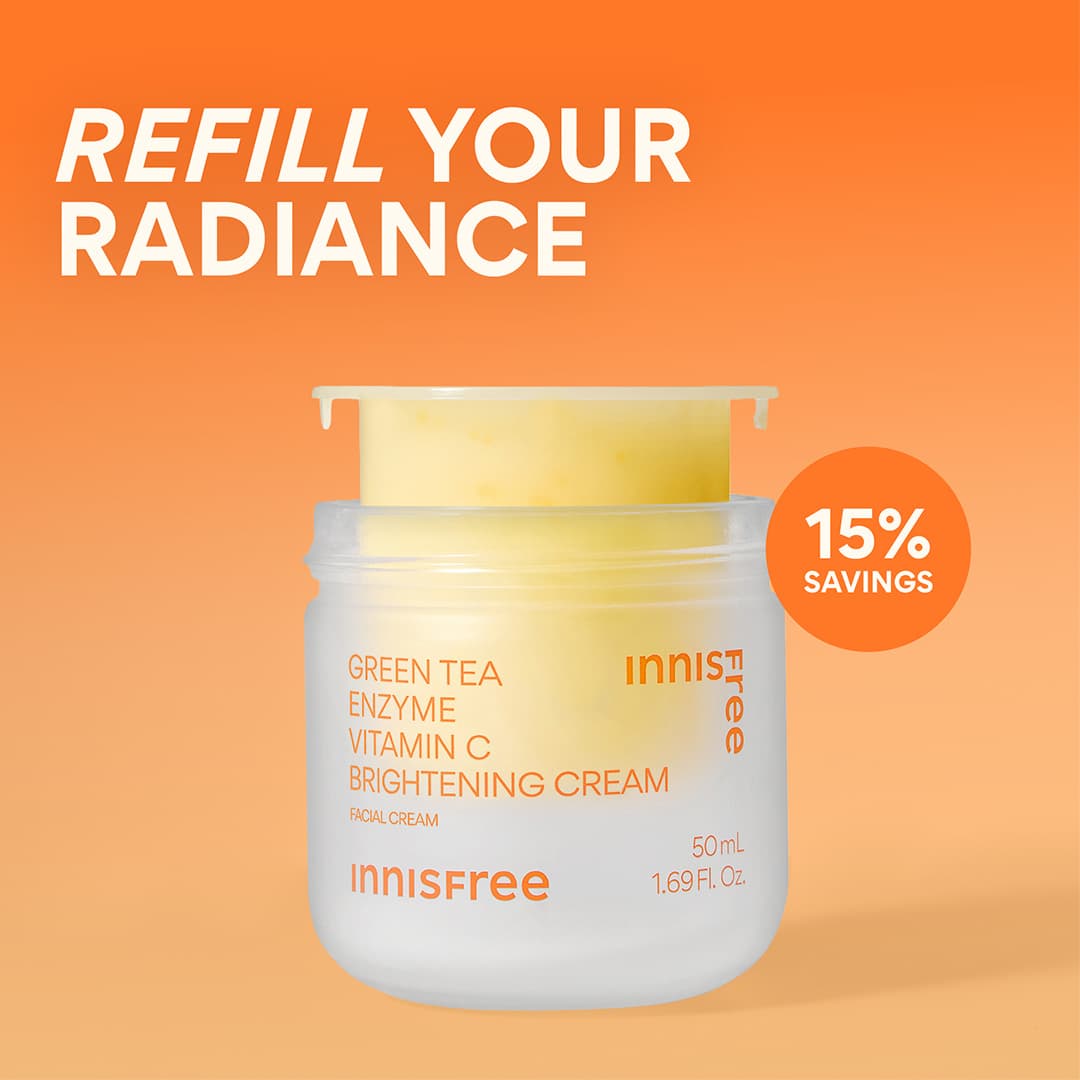 Green Tea Enzyme Vitamin C Brightening Gel Cream 15% savings, REFILL